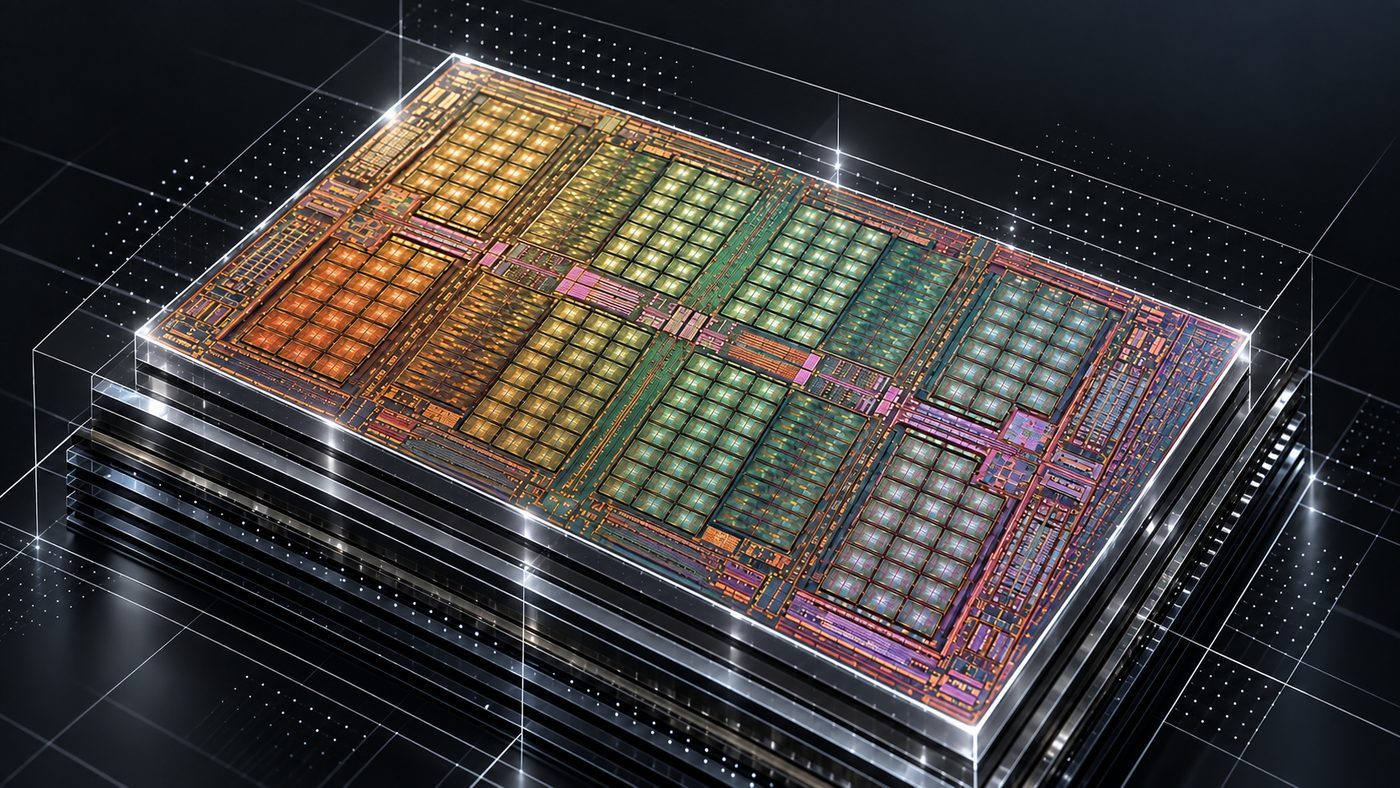NVIDIA B200 GPU chip render