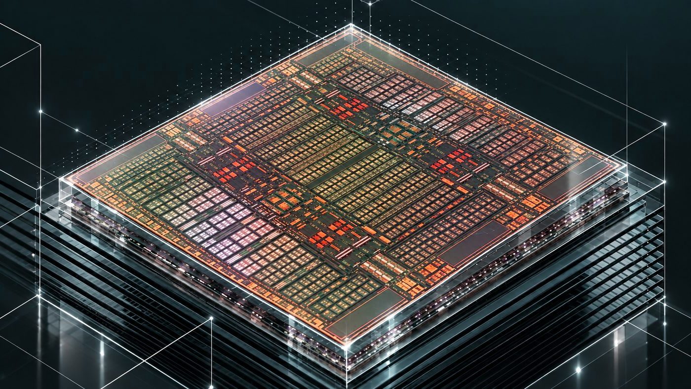 NVIDIA H200 GPU chip render